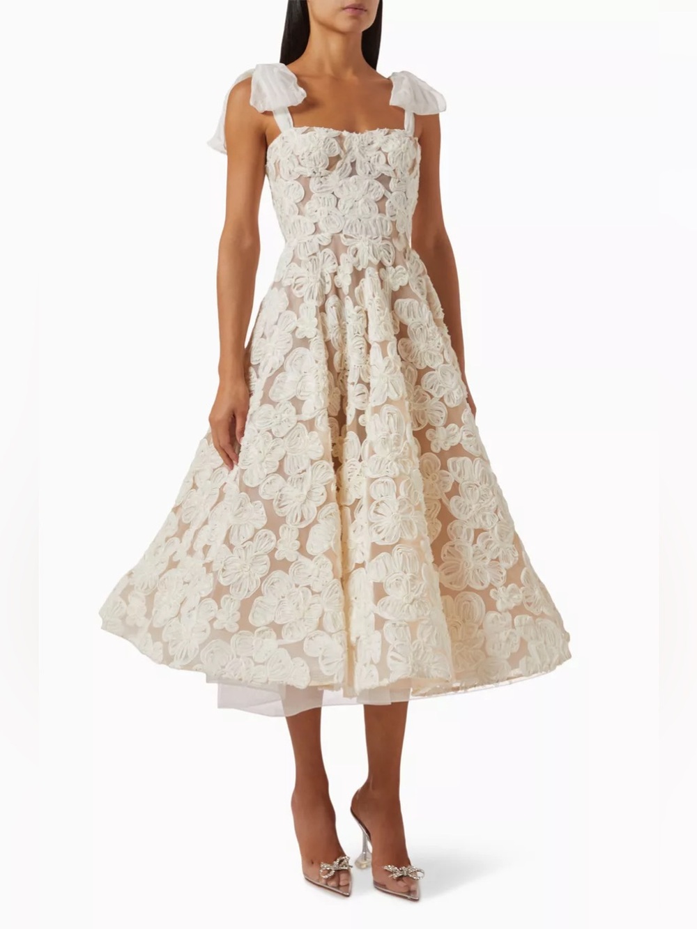 NWOT Bronx and Banco Sabrina White Midi Dress XS - Picture 2 of 16